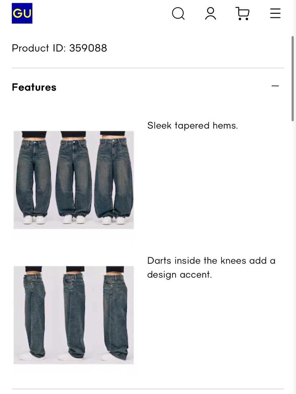 GU Barrel Leg Jeans - Picture 5 of 5